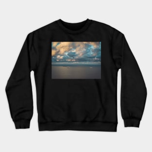 Moody sky over container ships Crewneck Sweatshirt